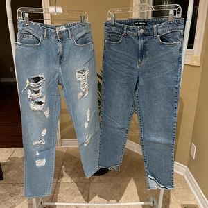 2 pairs of jeans (mom jeans & skinny straight)